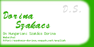 dorina szakacs business card
